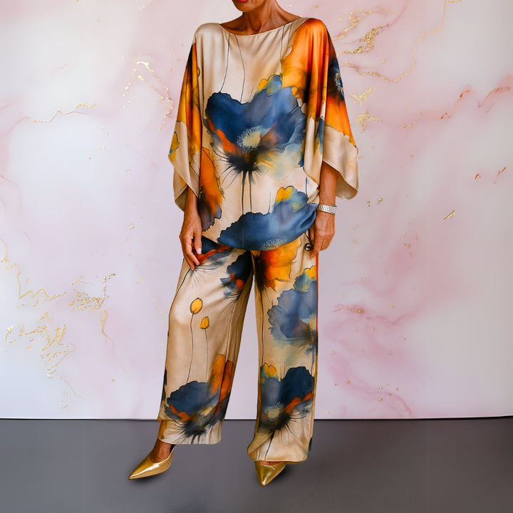 Moniek™ | Set da Donna in Raso a Due Pezzi