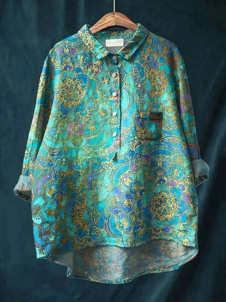 SERAPHINA I RETRO-BLOUSE FIORITE