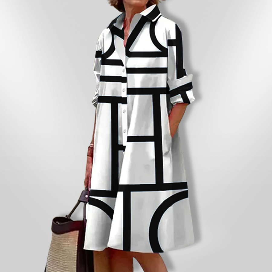 LYNNA – Vestito midi con bottoni e tasche