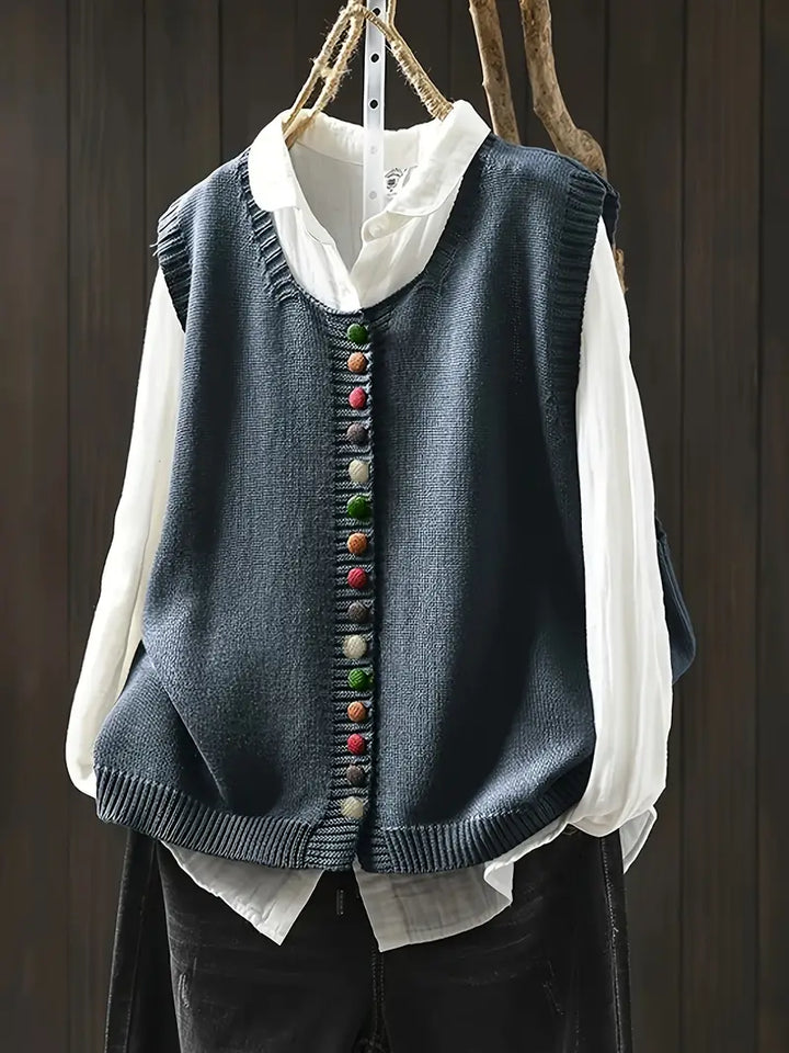 Sofia™ | Gilet Senza Maniche In Maglia