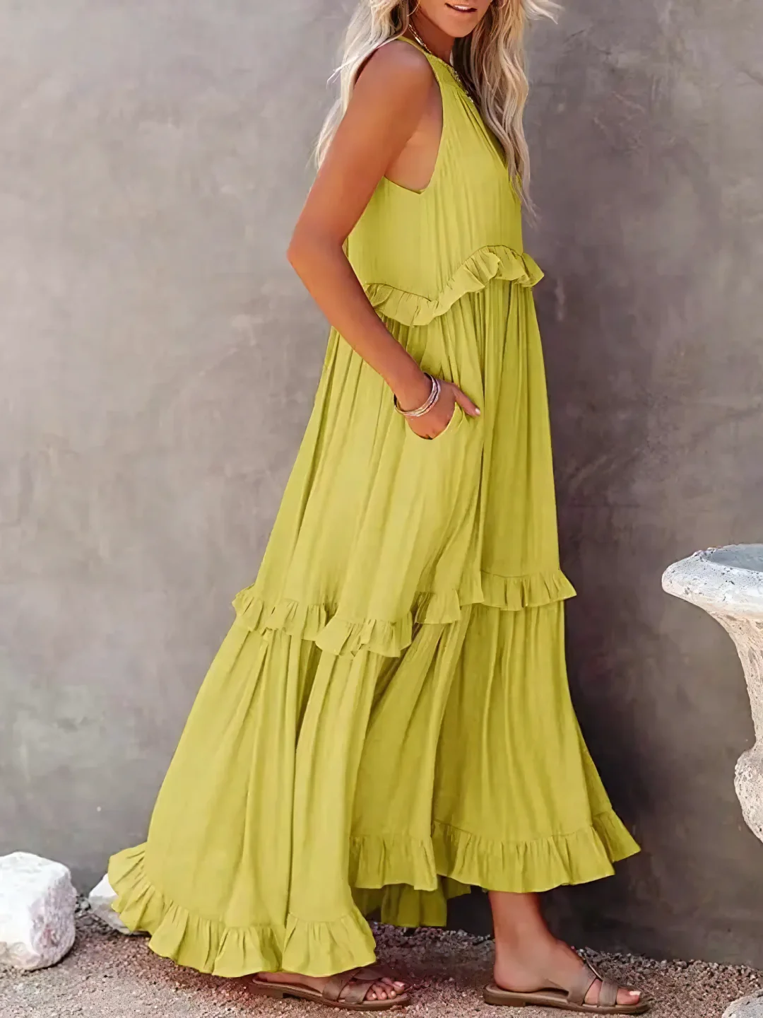 Elsie | Abito Maxi con Volant