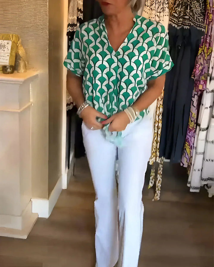 SOLVEIG CAMICIA STAMPATA ELEGANTE