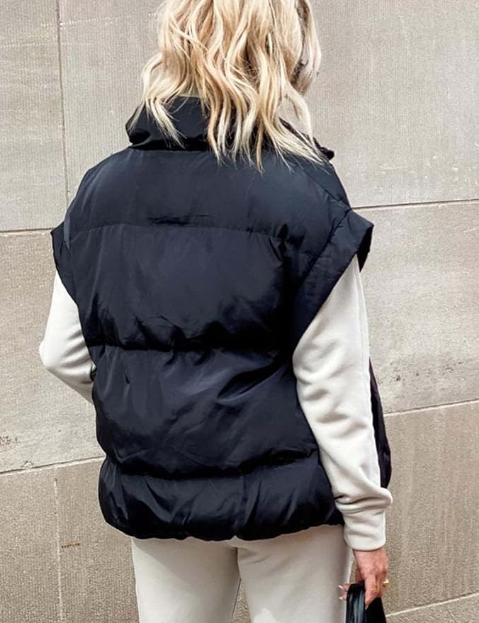 Charlotte™ - Giacca Puffer Calda e Morbida a Maniche Corte Monocromatica