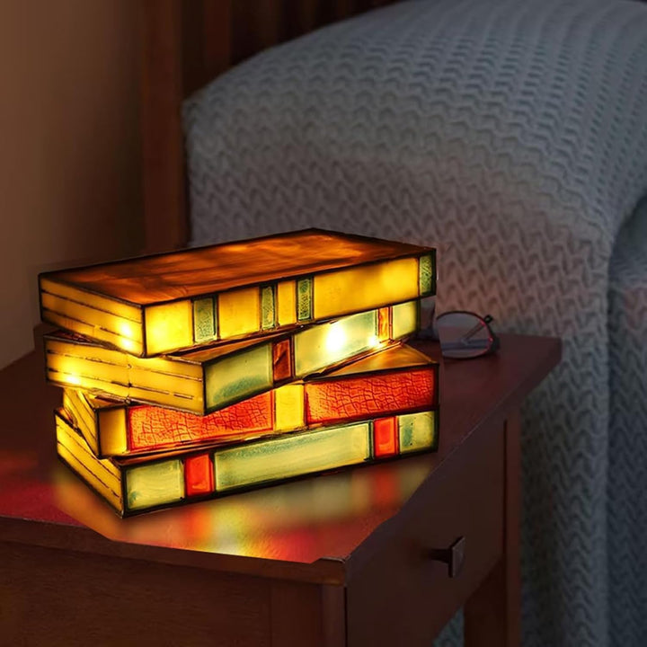 Lampada da Libro in Vetro Pileggiato