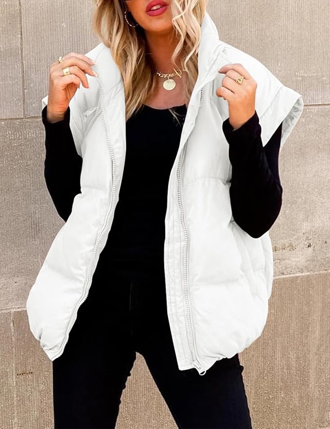 Charlotte™ - Giacca Puffer Calda e Morbida a Maniche Corte Monocromatica