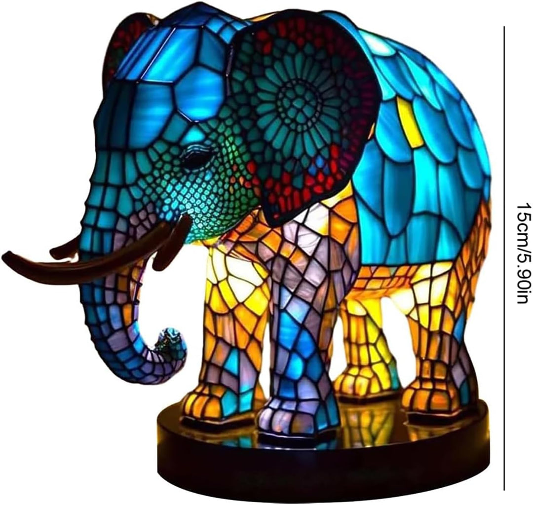 Lampada Elefante in Vetro Colorato