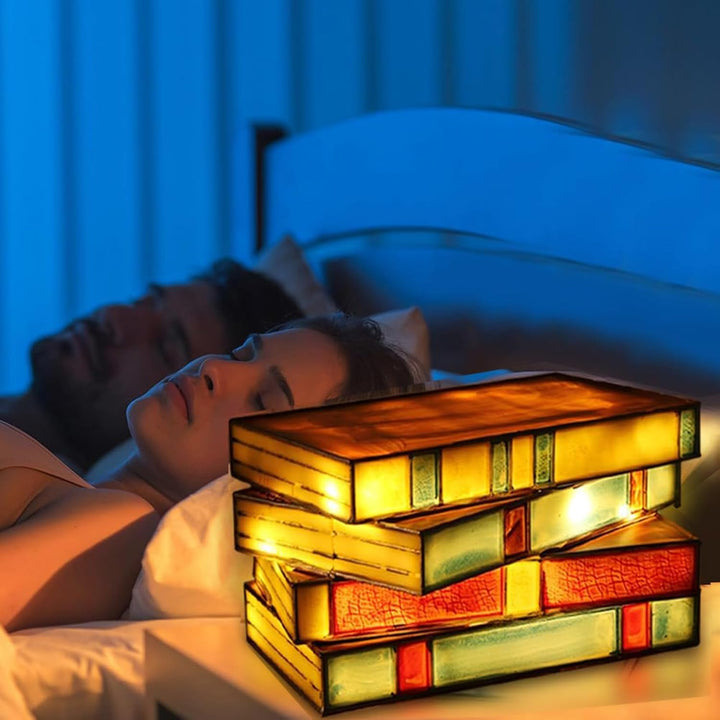 Lampada da Libro in Vetro Pileggiato