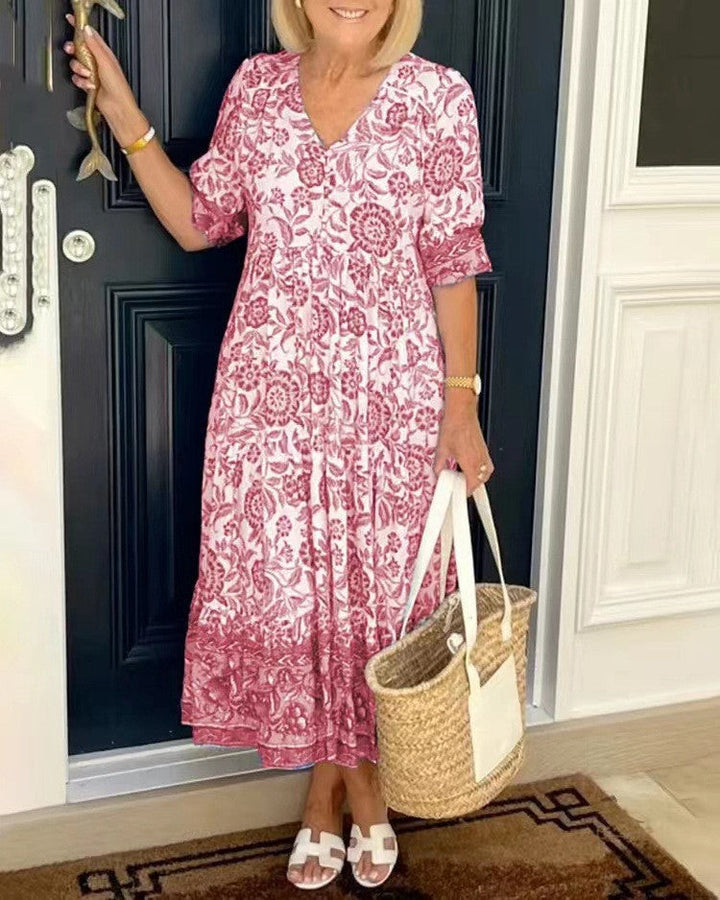 Aminta – Abito Midi Boho Stampato