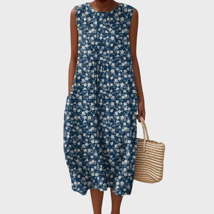 Sylvie | Vestito in Cotone con Stampa Vintage