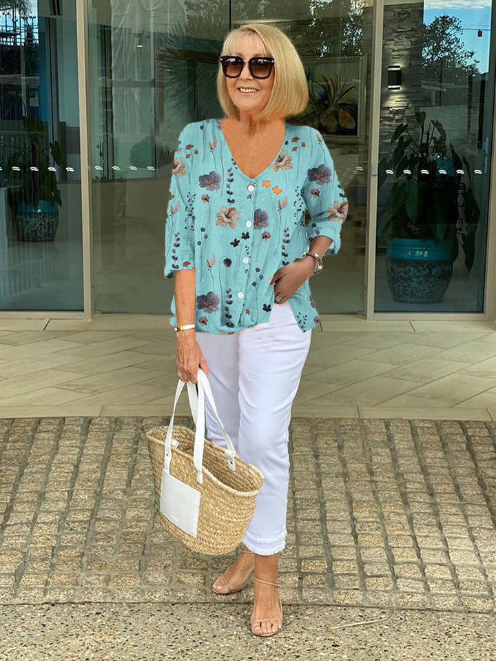 Anwena – Blusa Relaxed Stampata