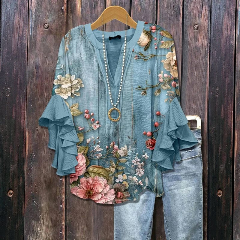 Blusa Elenora Whisper con Rouches