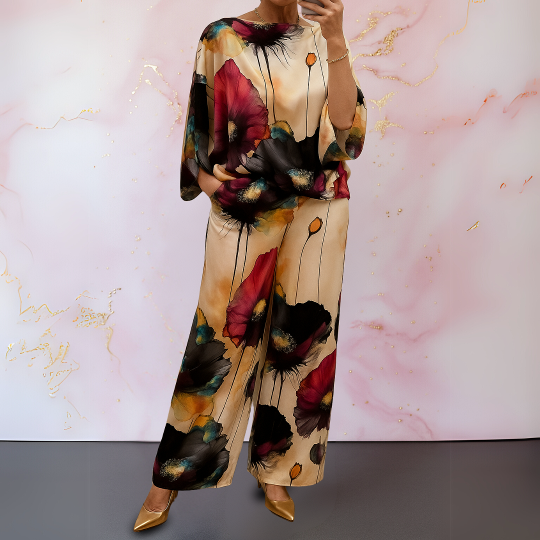 Moniek™ | Set da Donna in Raso a Due Pezzi