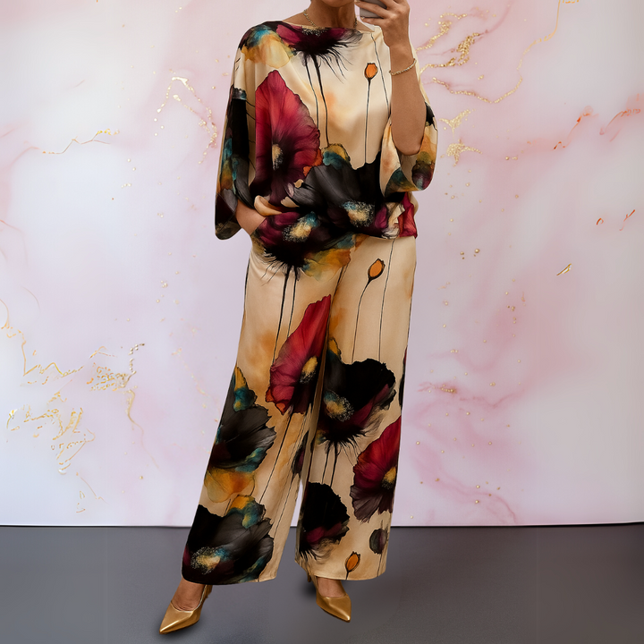 Moniek™ | Set da Donna in Raso a Due Pezzi