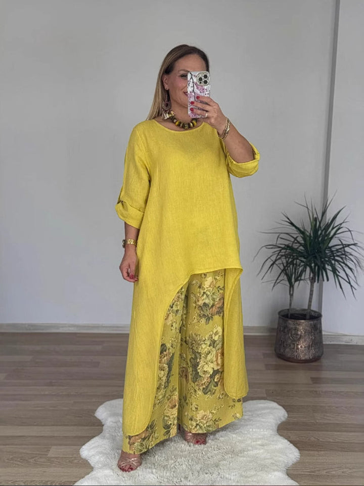 Chara™ | Set di Top a Manica Lunga e Pantaloni Stampati