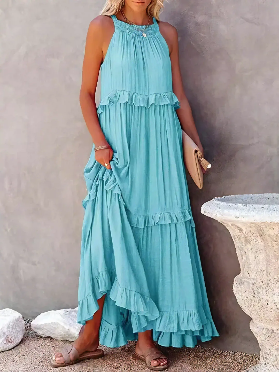 Elsie | Abito Maxi con Volant
