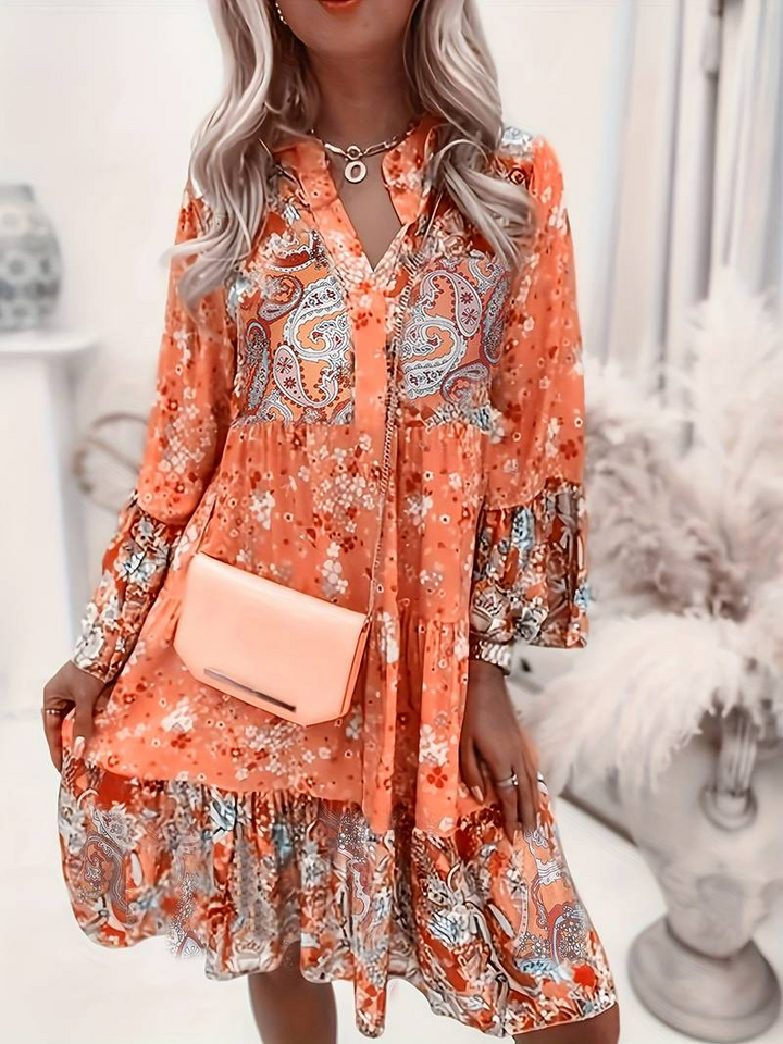 Gabriella | Abito Boho elegante con stampa floreale