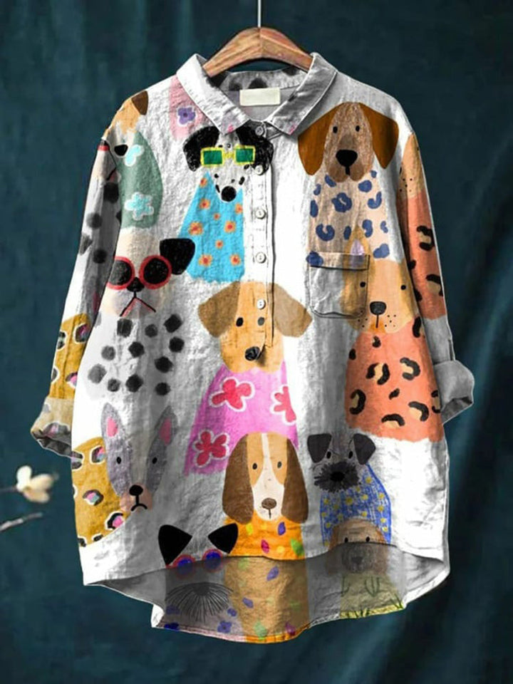 Chloe | T-shirt con Disegno Artistico di Cane