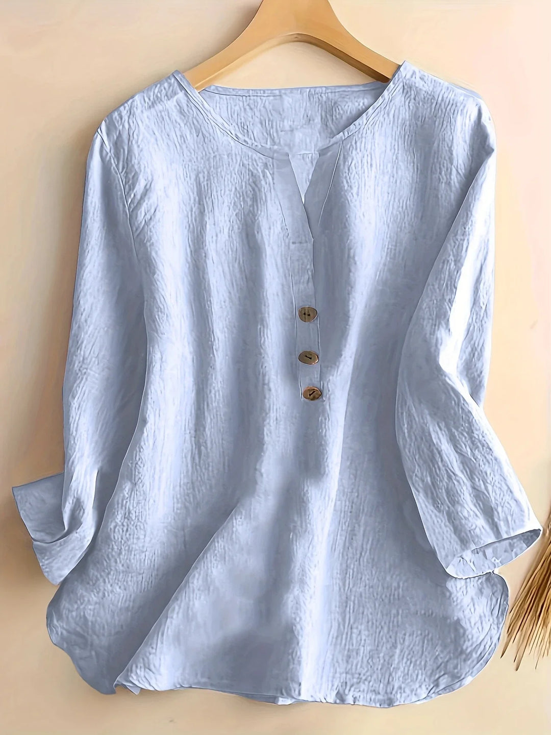 Mykaela – Blusa Casual in Cotone e Lino