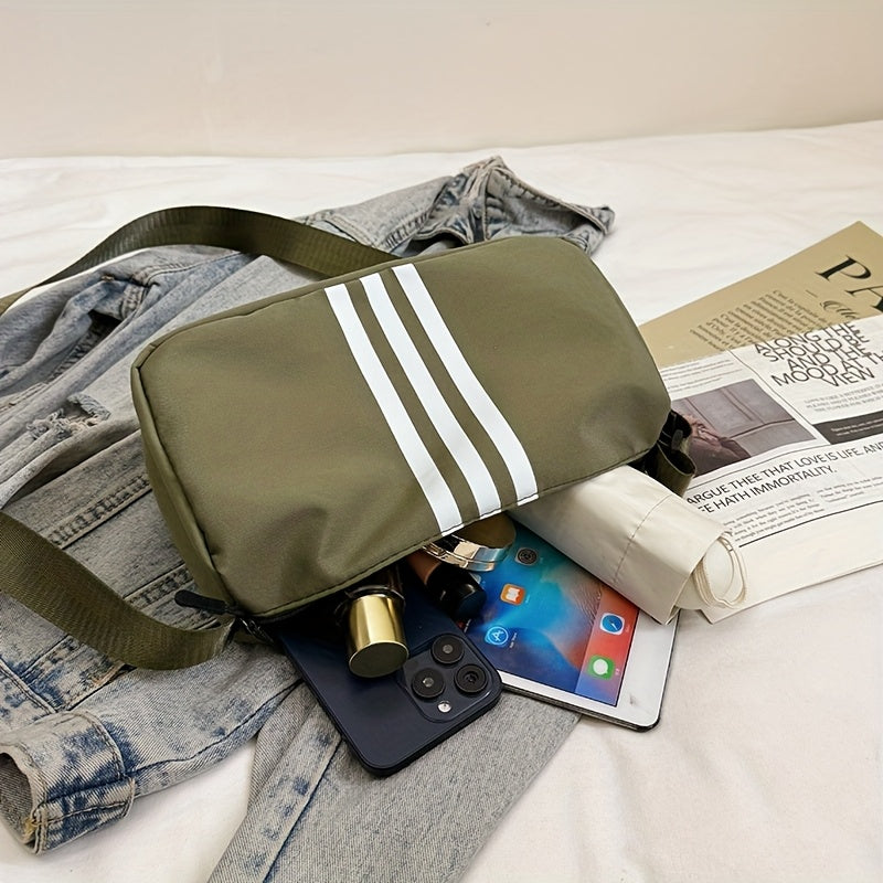 Borsa a Tracolla Casual a Righe da Donna