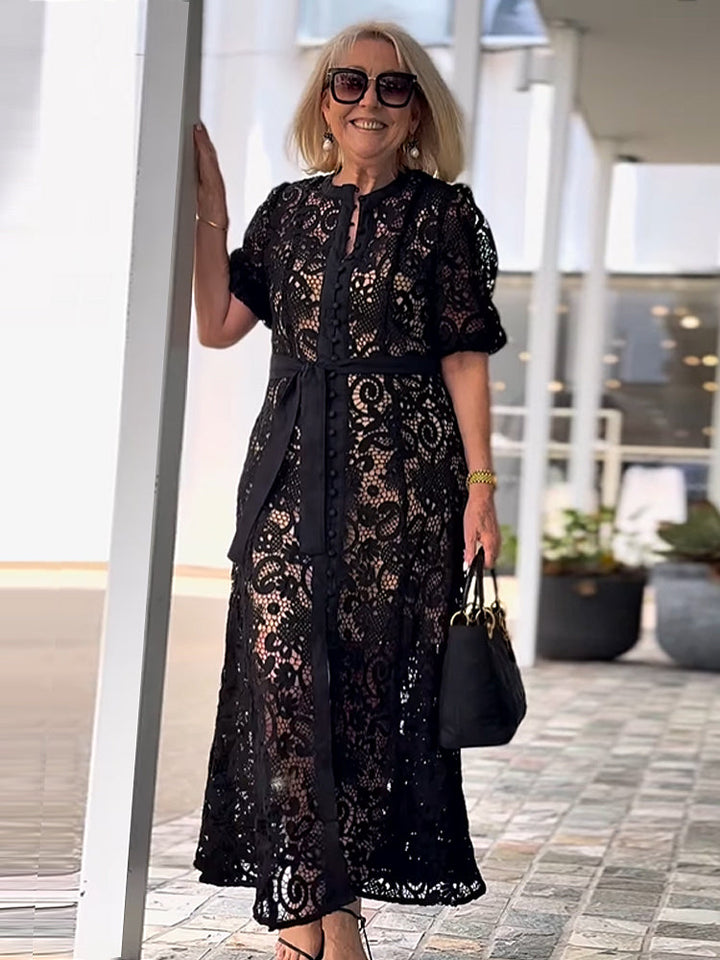 Abigail – Abito Maxi Boho in Pizzo