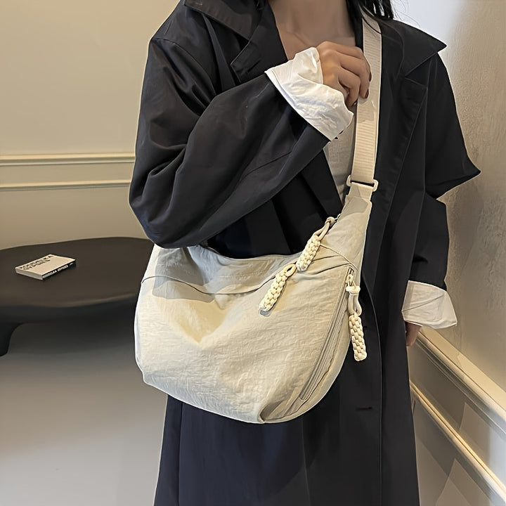 Borsa a Tracolla Elegante in Nylon da Donna