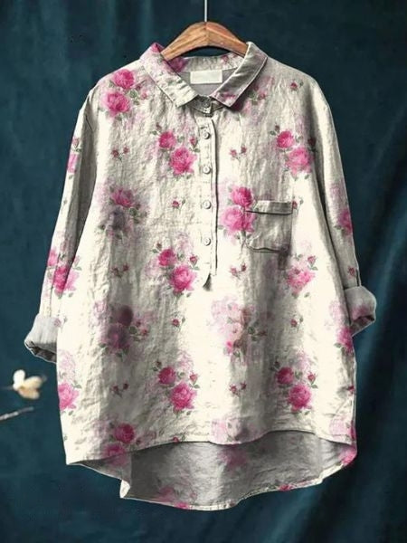 SERAPHINA I RETRO-BLOUSE FIORITE