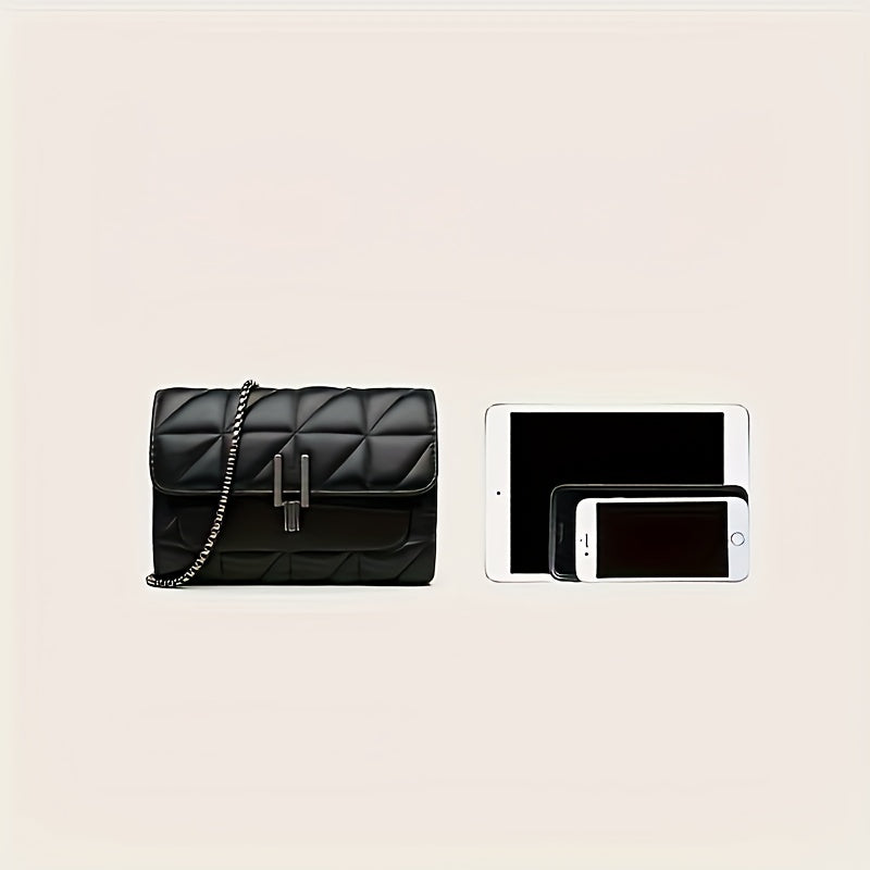 Borsa a Tracolla Mini Tartan Elegante Nera