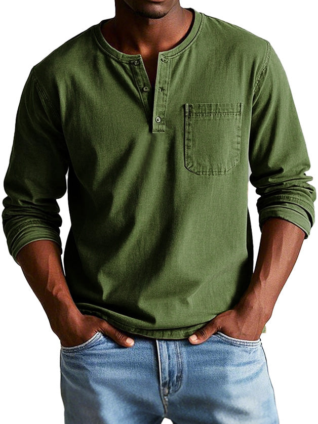 TOMMASO | CAMICIA VINTAGE A MANICHE LUNGHE QUALITA' PREMIUM
