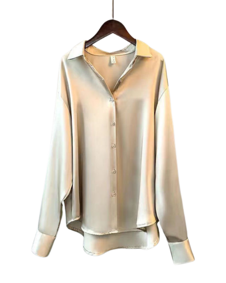 EDEN I CAMICIA IN SATIN A MANICA LUNGA