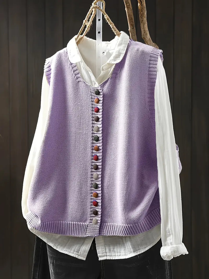 Sofia™ | Gilet Senza Maniche In Maglia