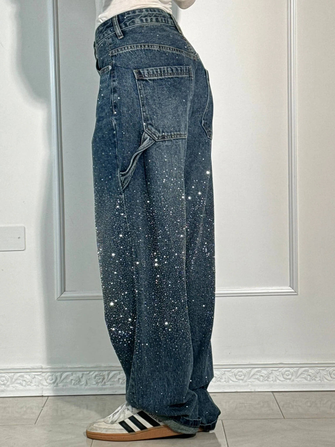 FEDERICA | PANTALONI SCINTILLANTI IN TESSUTO PREMIUM