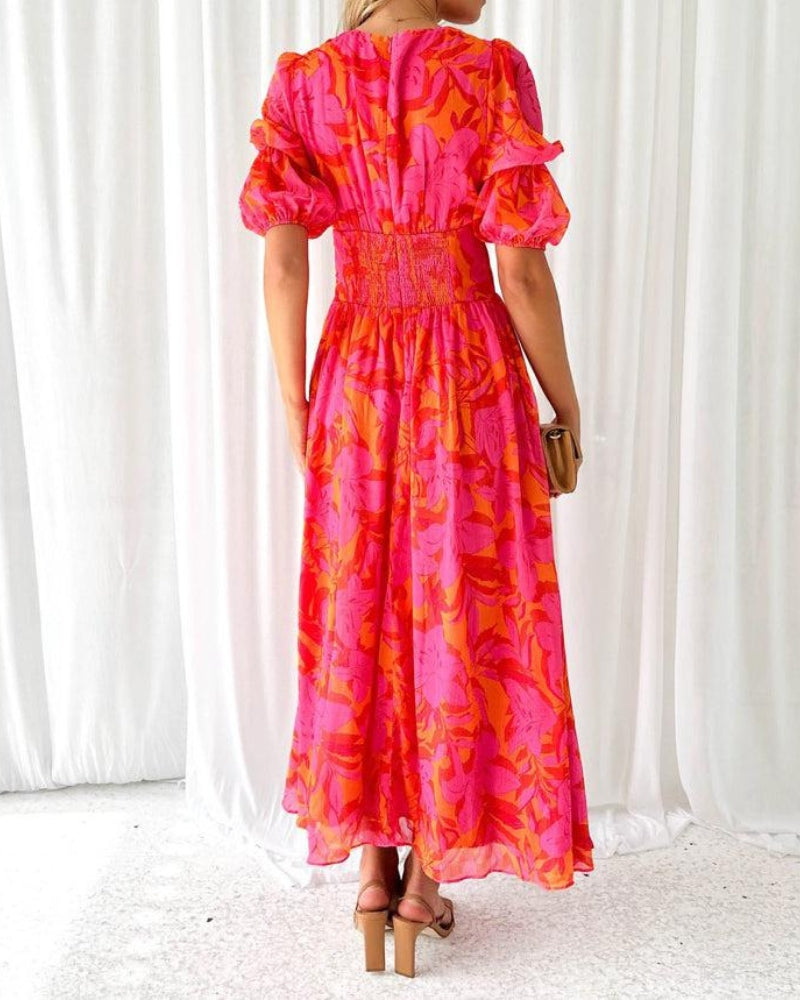 DERANA | Abito lungo in Rosa Rosso