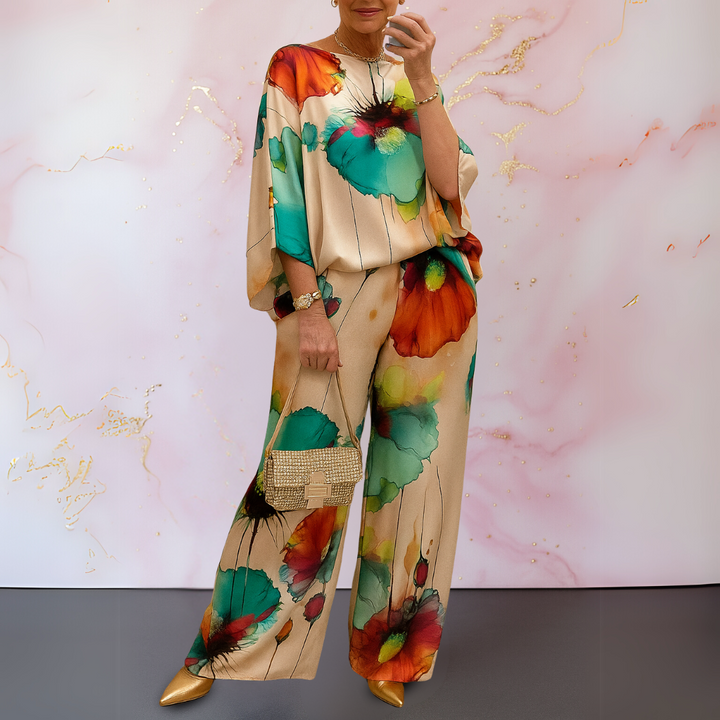 Moniek™ | Set da Donna in Raso a Due Pezzi