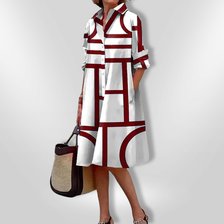 LYNNA – Vestito midi con bottoni e tasche