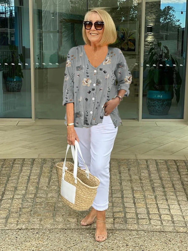 Anwena – Blusa Relaxed Stampata