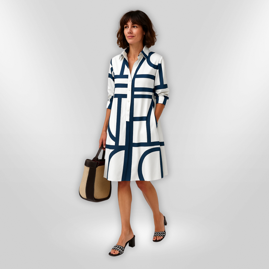 LYNNA – Vestito midi con bottoni e tasche