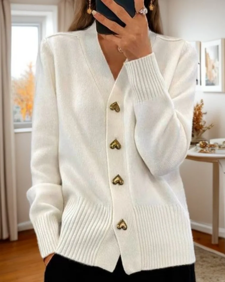 Chasie | Cardigan Elegante con Bottoni a Cuore