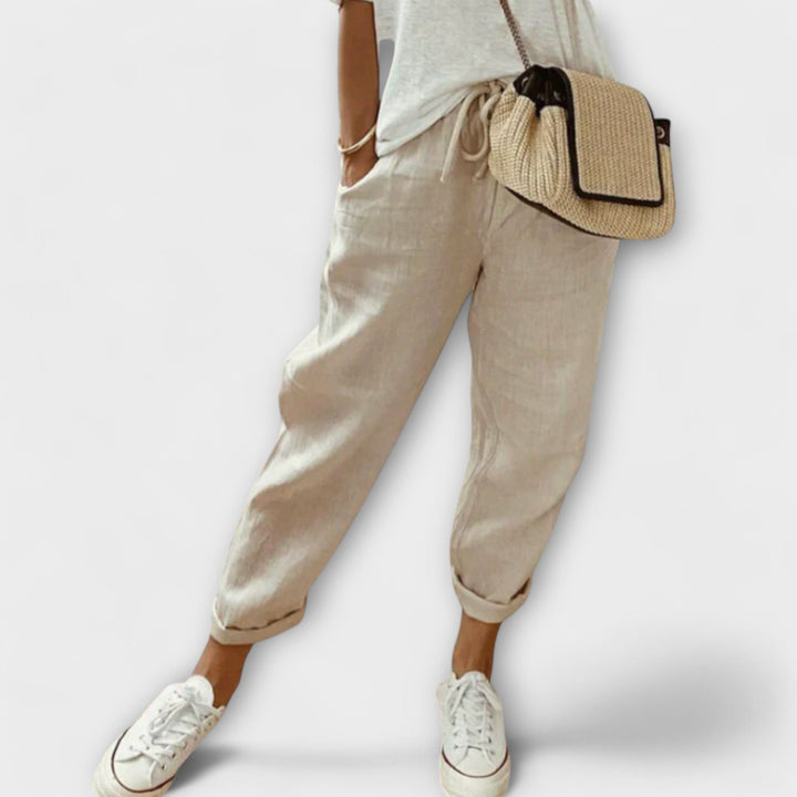 Bella - Pantaloni in lino eleganti e rilassati