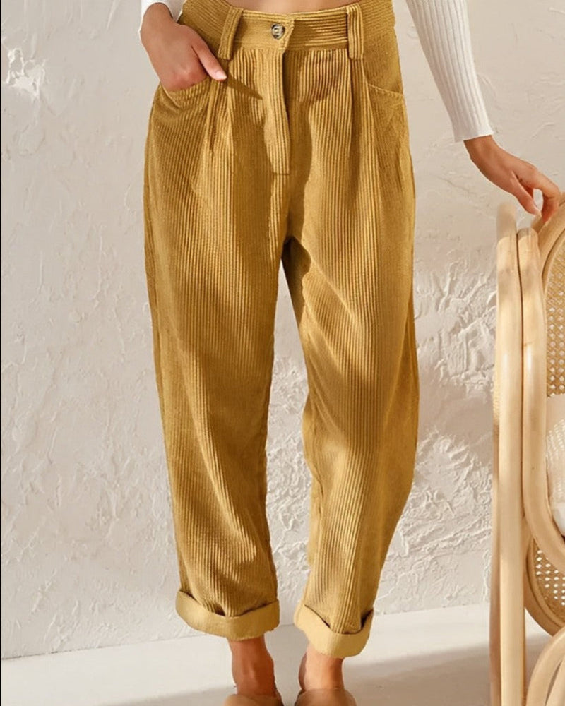 Janna | Pantaloni Eleganti in Velluto a Coste