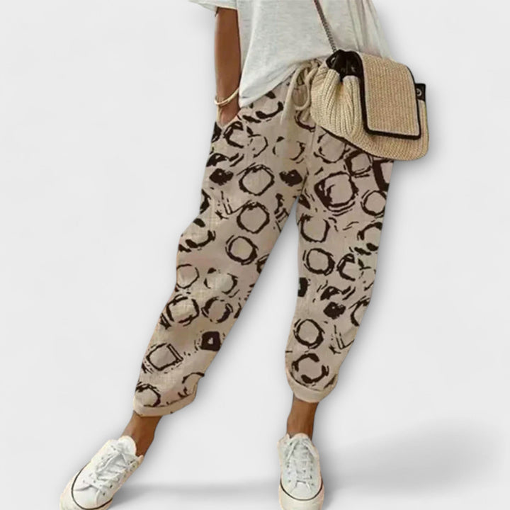 Barbara - Pantaloni Comodi in Cotone e Lino