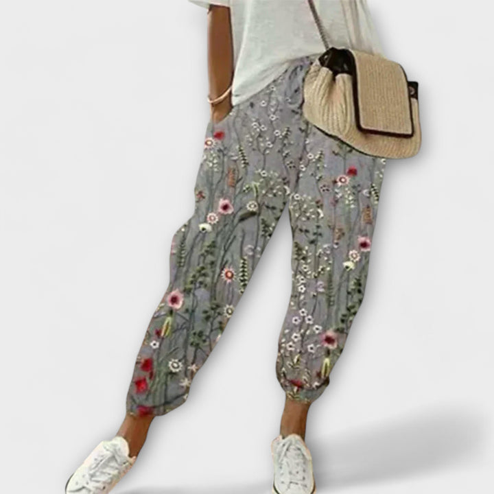 Barbara - Pantaloni Comodi in Cotone e Lino