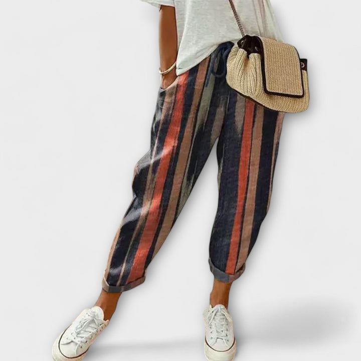 Barbara - Pantaloni Comodi in Cotone e Lino