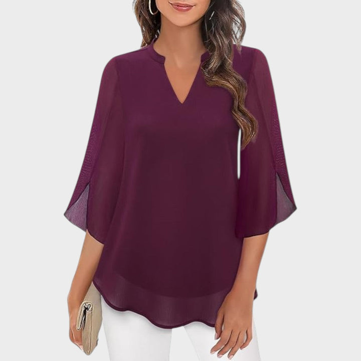 Lyanna – Blusa Fluida con Maniche a Spacco