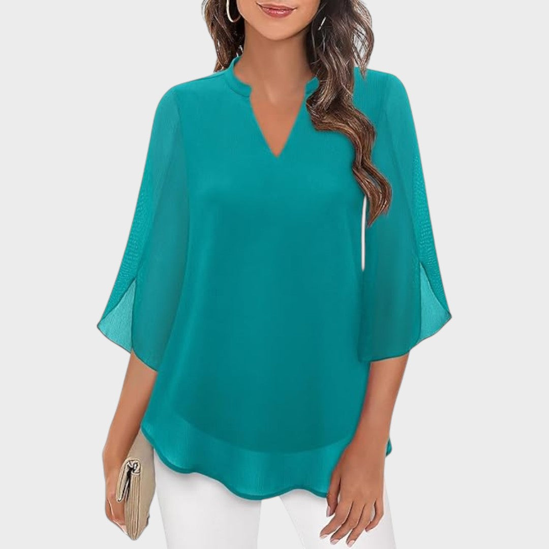 Lyanna – Blusa Fluida con Maniche a Spacco