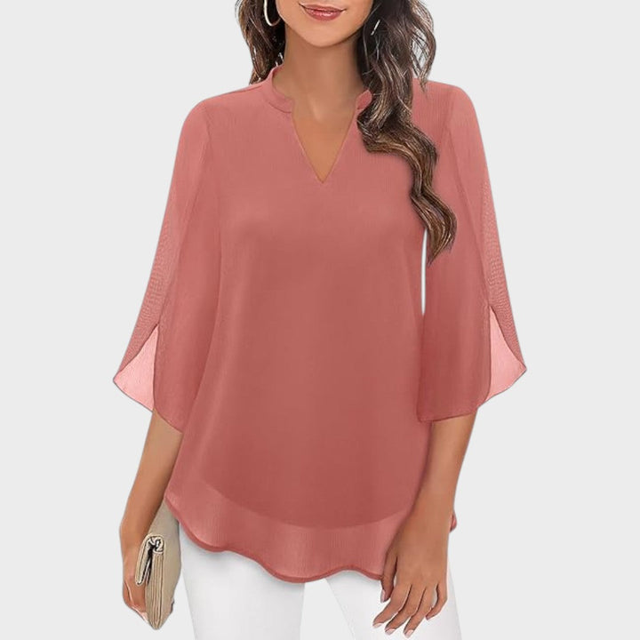 Lyanna – Blusa Fluida con Maniche a Spacco