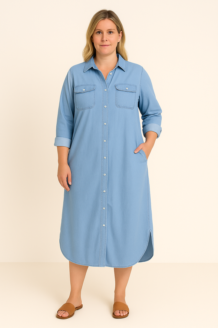 Abito in Denim con Copertura della Pancia | SYDNEY