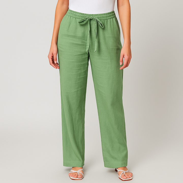Jane - Pantaloni Eleganti in Lino con Vita Regolabile