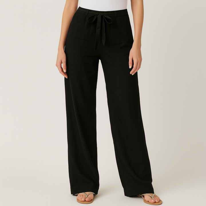 Gwyneth - Pantaloni in Lino Eleganti con Vita Regolabile