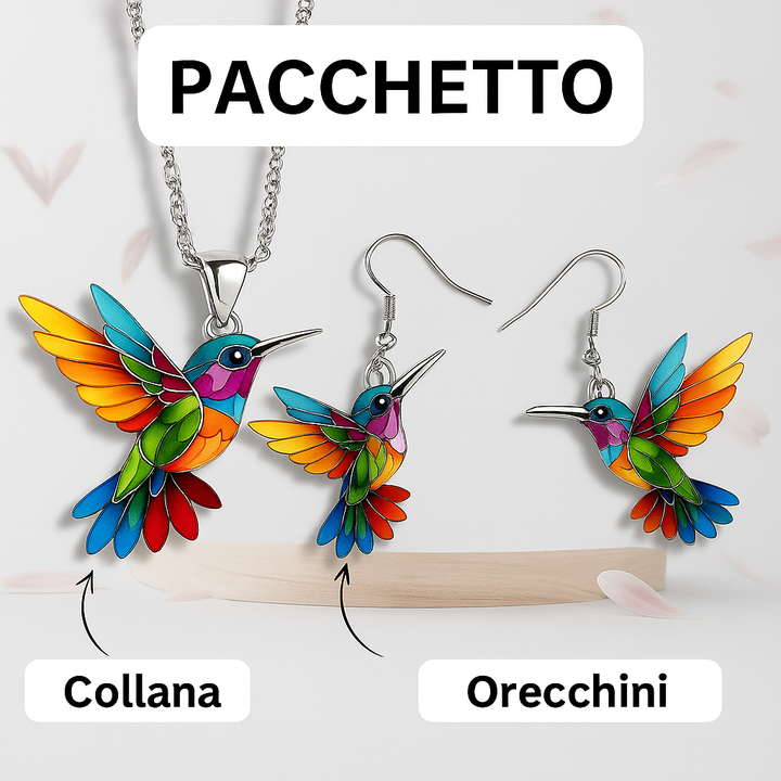 Samantha - Elegante Collana di Colibrì