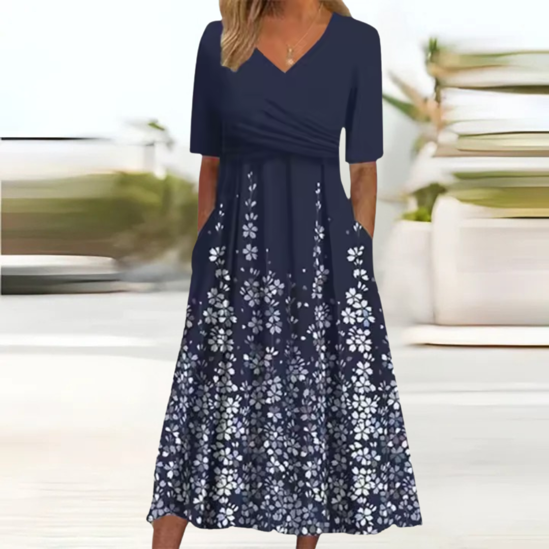 Tuta Blu Navy con Maniche Corte e Tasche Laterali